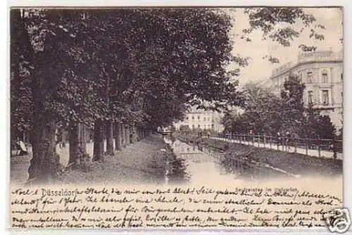 24655 Ak Düsseldorf Seufzerallee im Hofgarten 1904