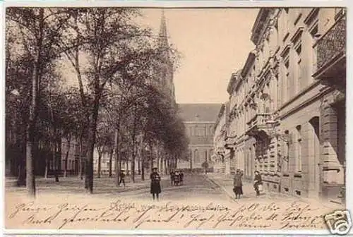 23915 Ak Crefeld Westwall mit Liebfrauenkirche 1903