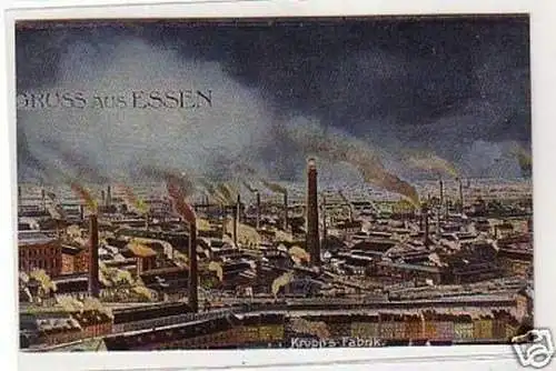 05545 Ak Gruss aus Essen Krupps Fabrik um 1920