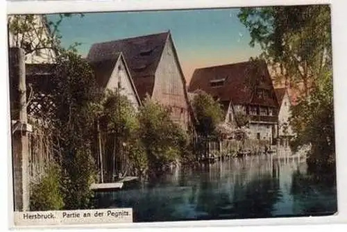 04784 Feldpost Ak Hersbruck Partie an der Pegnitz 1917