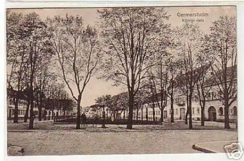 05043 Feldpost Ak Germersheim Königsplatz 1917