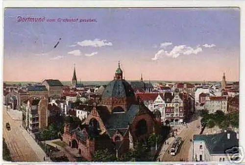 03763 Ak Dortmund Synagoge vom Grafenhof gesehen 1914