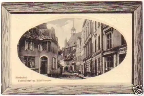 20049 Ak Stralsund Fähr- und Schillstrasse 1912