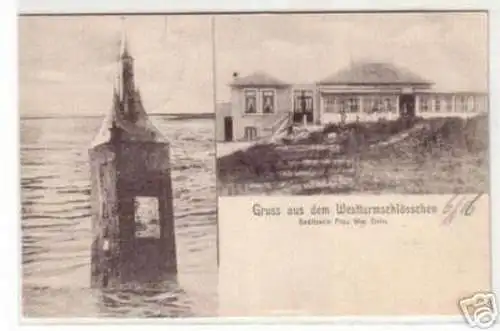 08053 Ak Gruß aus dem Westturmschlößchen 1906