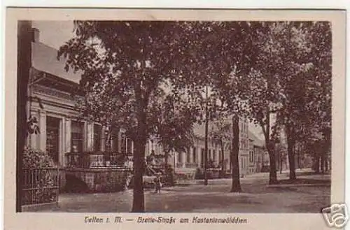 15054 Ak Velten i.M.Breite Straße am Kastanienwäldchen