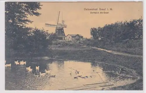 87301 AK Ostseebad Graal in Mecklenburg - Dorfteich Alt-Graal um 1930