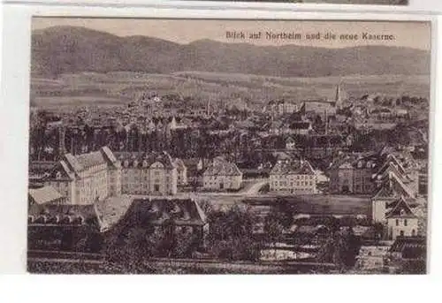 09957 Ak Blick auf Northeim und die neue Kaserne 1916