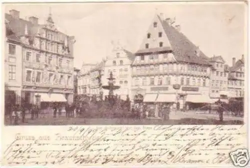 26357 Ak Gruß aus Braunschweig Kohlmarkt 1899