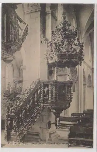 55751 Ak Goslar am Harz Kanzel in der Frankenberger Kirche 1914