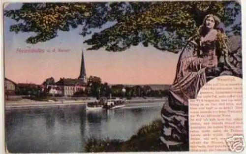 14174 Ak Holzminden an der Weser Weserlied 1918