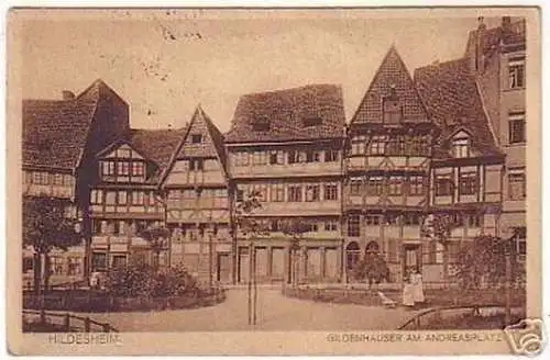 14730 Ak Hildesheim Gildenhäuser am Andreasplatz 1918