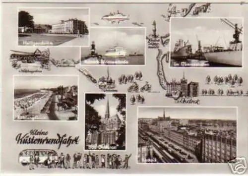 12146 Mehrbild-Ak Küstenrundfahrt Ostsee um 1970