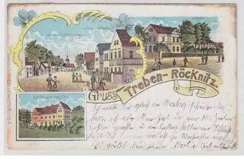 49456 Ak Lithografie Gruss aus Treben-Röcknitz 1914