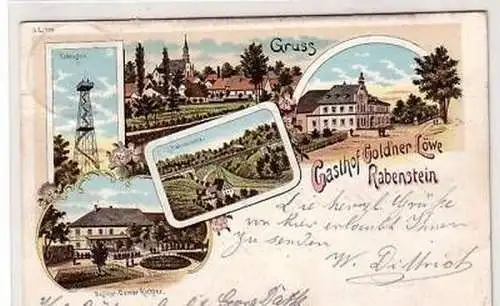 42659 Ak Lithographie Gruß aus Rabenstein Gasthof 1902