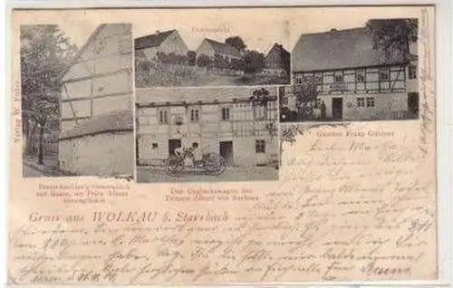 49828 Mehrbild Ak Gruß aus Wolkau bei Starrbach 1900