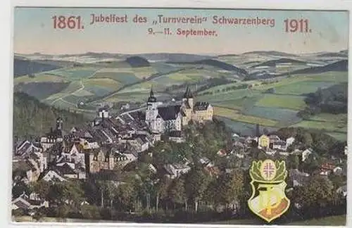 46631 Ak Jubelfest des "Turnverein" Schwarzenberg 1861-1911