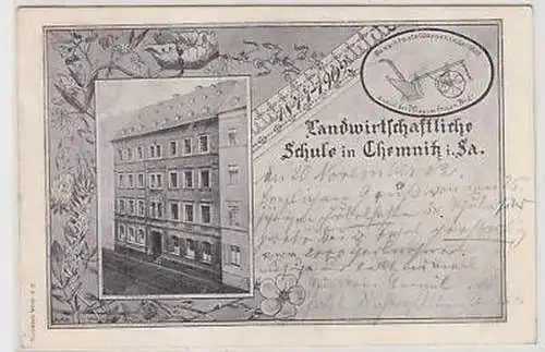 43286 Ak Landwirtschaftliche Schule in Chemnitz 1902