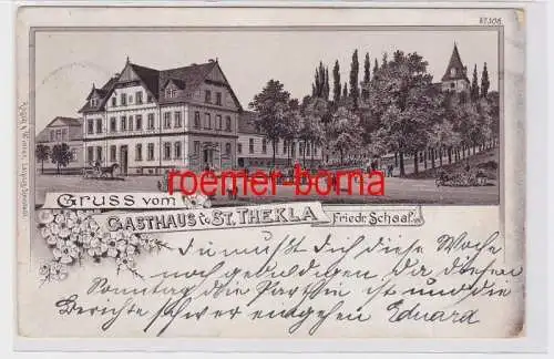 87648 Ak Lithographie Gruß vom Gasthaus zu St. Thekla 1896