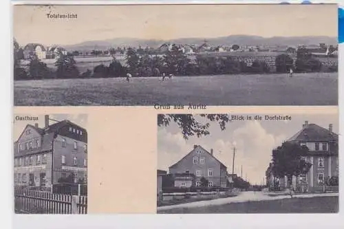 85121 Mehrbild Ak Gruß aus Auritz, Gasthaus, Dorfstraße usw. 1934