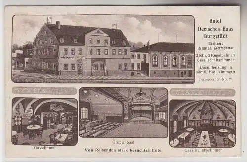 71430 Mehrbild Ak Hotel Deutsches Haus Burgstädt um 1920