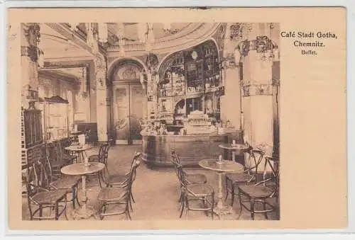 71427 Ak Chemnitz Café Stadt Gotha Buffet 1920