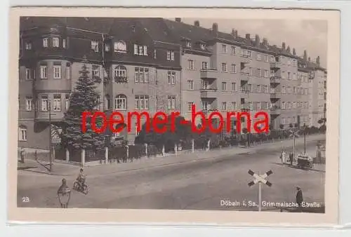 00671 Foto Ak Döbeln i. Sa. Grimmaische Straße um 1940