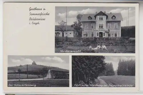 66988 Mehrbild Ak Gasthaus Sommerfrische Brüderwiese i. Erzgeb. um 1930