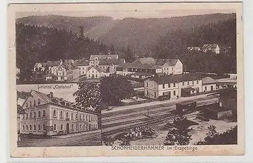 66611 Ak Schönheiderhammer im Erzgebirge Hotel Carlshof 1924