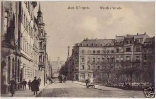 14460 Ak Aue im Erzgeb. Wettinerstrasse 1925