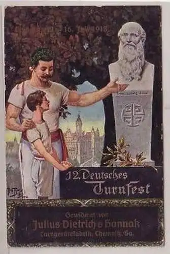 15/3 Reklame Ak Leipzig 12. Deutsches Turnfest 1913