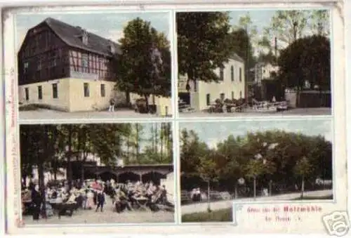 14453 Ak Gruß aus der Holzmühle bei Plauen i.V. 1908