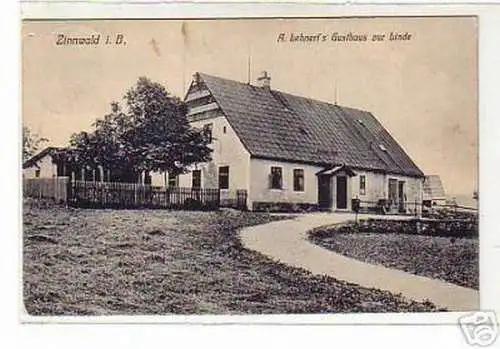 schöne Ak Gasthaus zu Linde Zinnwald in B. 1911