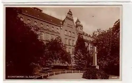 41764 Ak Bischofswerda in Sachsen Schule 1929