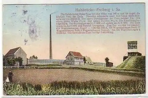 30956 Ak Halsbrücke Freiberg in Sachsen 1914