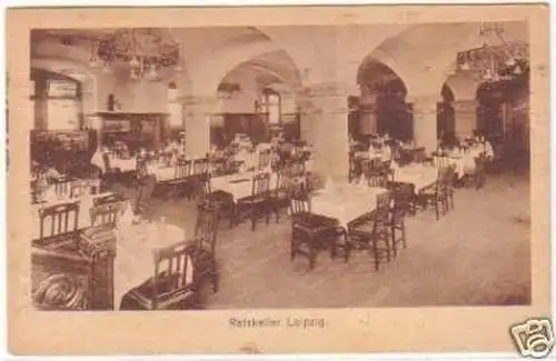 26160 Ak Ratskeller Leipzig Innenansicht 1920