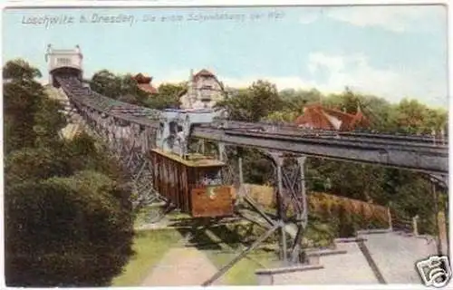 26141 Ak Loschwitz bei Dresden Schwebebahn 1909