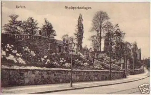 10967 Ak Erfurt Stadtparkanlagen um 1910