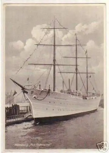 00333 Ak Hamburg Hafen Schiff als Jugendherberge um1920