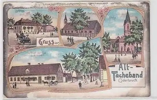 58006 Ak Lithographie Gruß aus Alt-Tuchebrand Oderbruch 1908