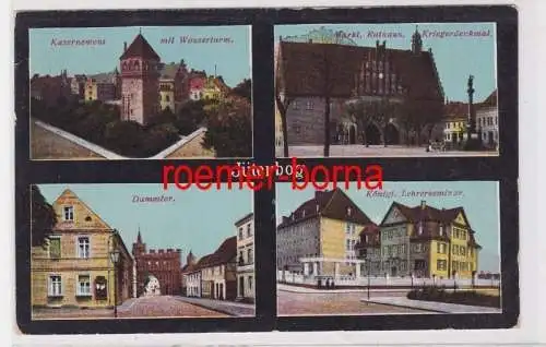 84972 Mehrbild Ak Jüterbog Wasserturm, Kriegerdenkmal usw. um 1920