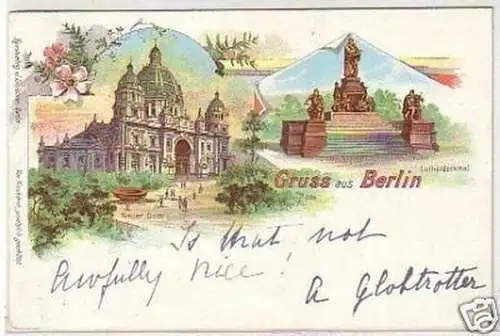 28971 Ak Lithografie Gruss aus Berlin um 1910