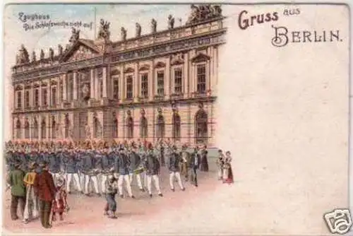 24493 Ak Lithographie Gruß aus Berlin Zeughaus 1908