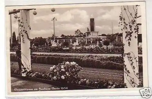 30369 Ak Sommerblumen am Funkturm Berlin 1934