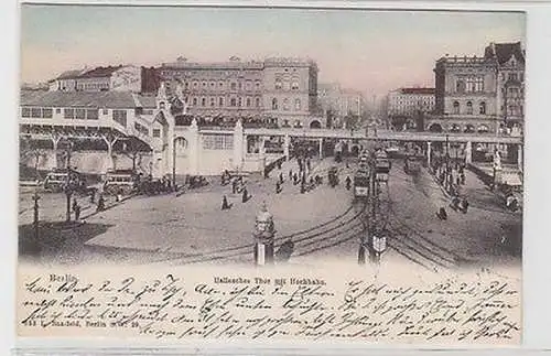 64651 Ak Berlin Hallesches Thor mit Hochbahn 1904