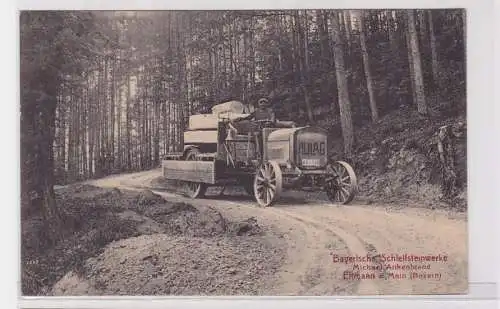 86859 Ak Eltmann am Main Bayerische Schleifsteinwerke Automobil MULAG um 1915