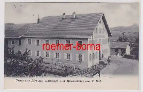 85065 Ak Gruß aus Pfronten Weissbach und Bierbrauerei von T. Haf um 1910