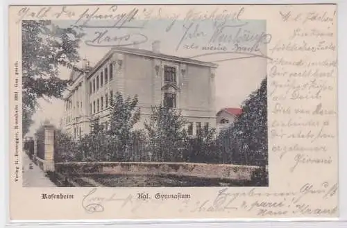 84049 Ak Rosenheim königliches Gymnasium 1903