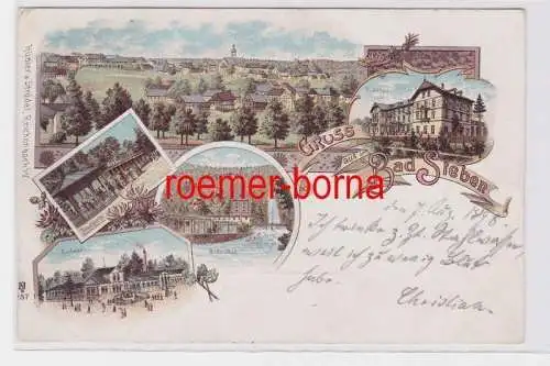 84224 Ak Lithografie Gruss aus Bad Steben Parkhotel usw. 1898