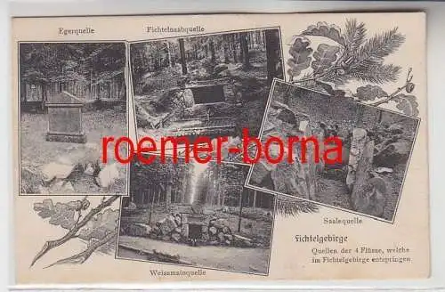 81061 Mehrbild Ak Fichtelgebirge Quellen der 4 Flüsse um 1910