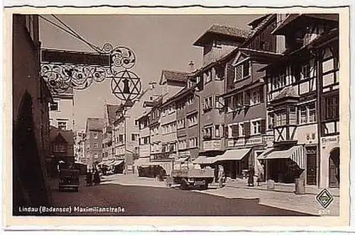 10104 Ak Lindau Bodensee Maximilianstrasse um 1940